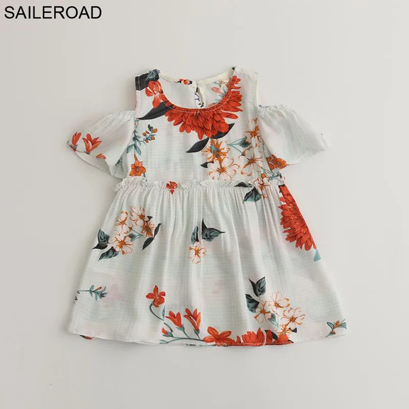 

SAILEROAD Floral Bohemian Toddler Girl Princess Dresses for 8Years Kids Clothes Summer Children's Clothing Girl Vacation Costume