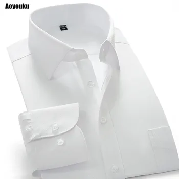 

Aoyouku GXW10 10XL Plus size 8XL White Shirt Slim Fit Men's Long Sleeve Business Shirts High Quality Big Size China Dress shirts