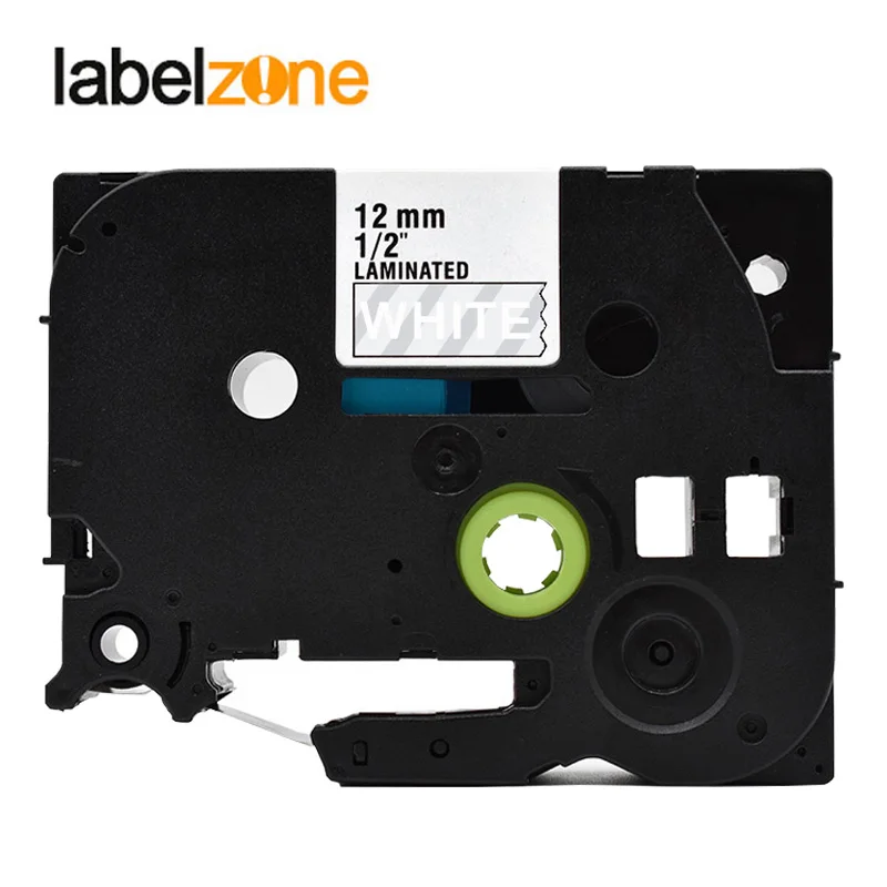 White on Clear TZ 135 TZe 135 Tape For Brother 12mm PT-D400 Label Maker 2 Pack