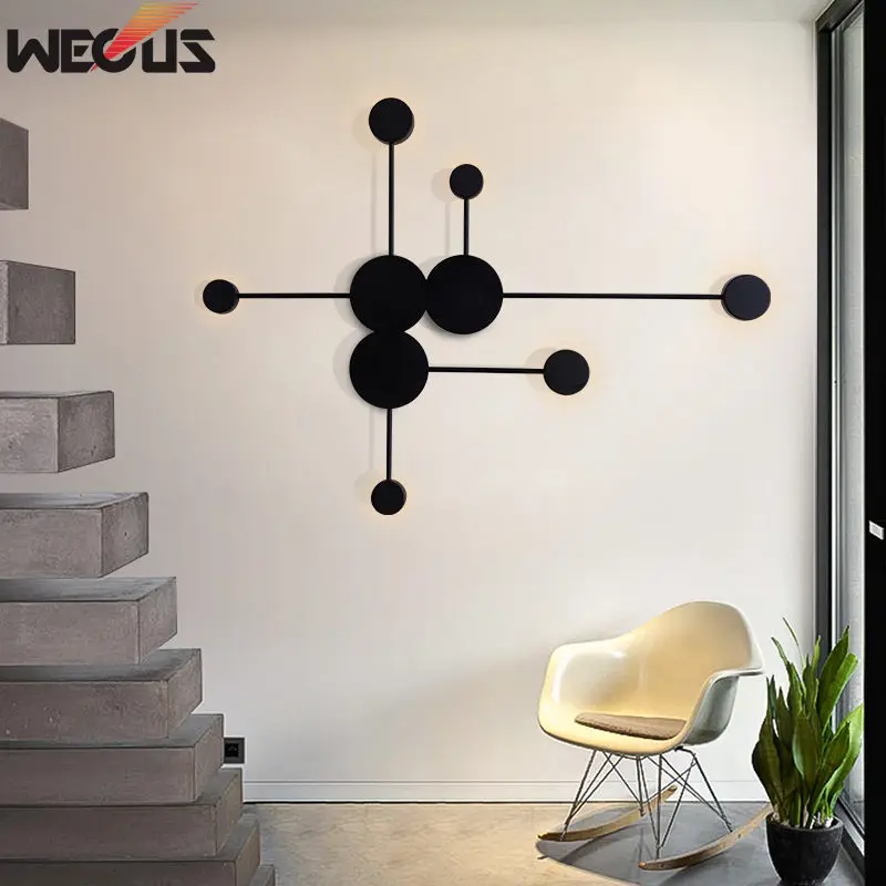  (WECUS) Postmodern wall lamp creative personality home living room video wall bedroom bedside Big D - 32929443212