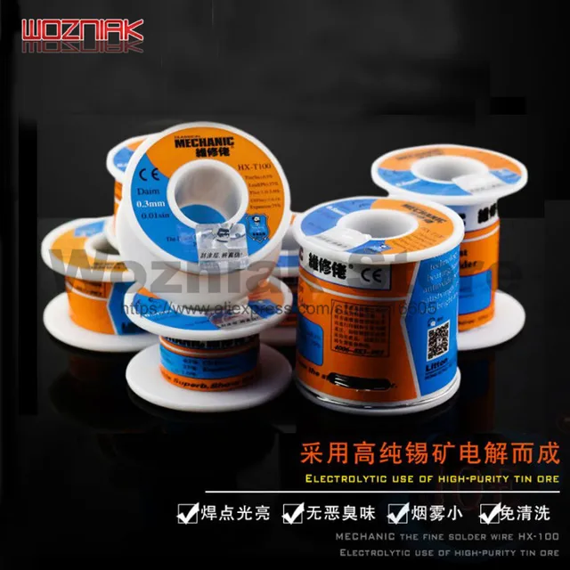 Mechanic Solder Wire 0.2/0.3/0.4/0.5/0.6/0.8/1.0mm/1.2mm Clean Rosin Core Welding Tin Lead Solder Iron Wire Reel Soldering Tools