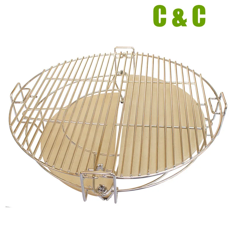 

BBQ Grill Accessories Muitifuction Divide and Conquer Flexible Cooking System work for 16 inch Kamado