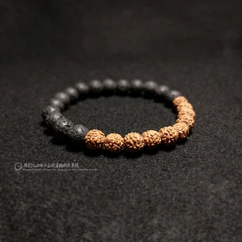 

Yabai volcano stone small wooden Vajra Bodhi Europe simple fashion couple bracelet on the hands of men and women