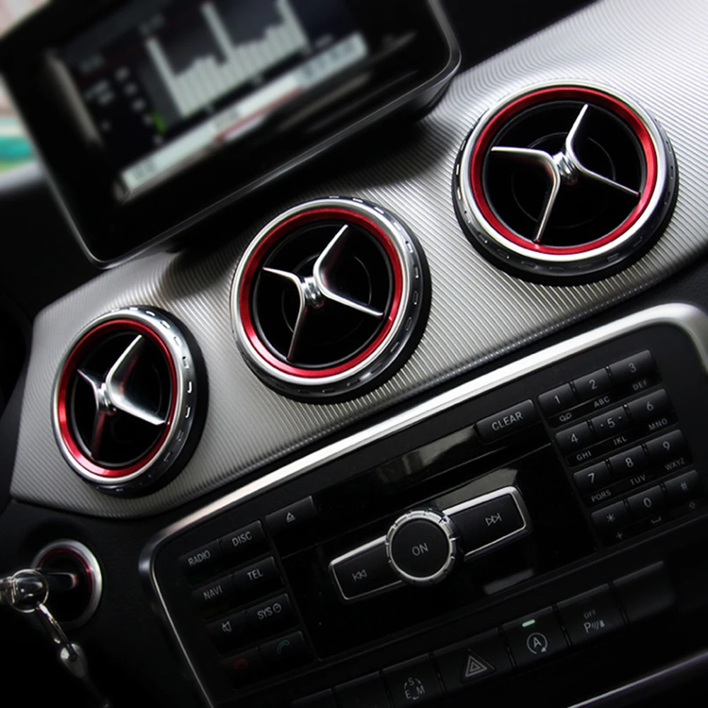 

Car Air Condition Outlet Trim Ring For Mercedes Benz GLA Class W156 GLA200 GLA220 GLA260 GLA250 AMG Air Vent Decoration stickers