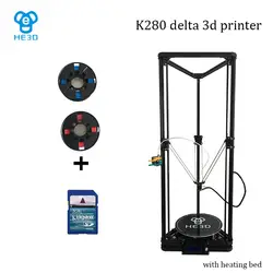 Высокая точность автоматическое выравнивание большой печати Размеры reprap delta diy 3d принтеры комплект K280, с тепла кровать поддержка Мути