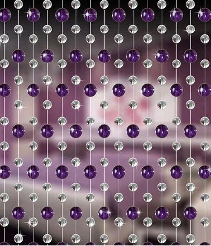 33 полосы* 1,2 метра) смешанные цвета Висячие Хрустальные стеклянные гирлянды из бисера прядь украшения, свадебный фон окна двери занавески - Цвет: Purple