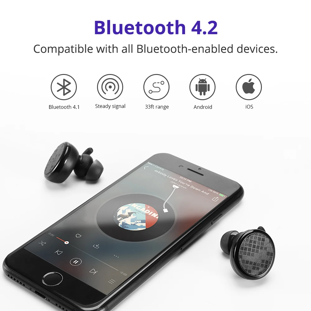 Tronsmart Encore Spunky Buds Bluetooth наушники беспроводные наушники настоящие беспроводные стерео наушники IPX5 с микрофоном управление жестами TWS