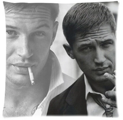 

Custom Tom Hardy Fashion Style Glossy Zippered Soft Modernative Single Pillow Case mini Size 33x33cm(Twin Sides)