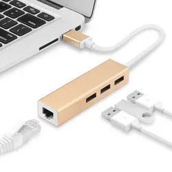 Новое 3 порта USB 3,0 концентратор 10/100/1000 Мбит/с Usb к RJ45 гигабитный сетевой карты сетевой адаптер usb Ethernet для MAcbook OS Android ноутбук