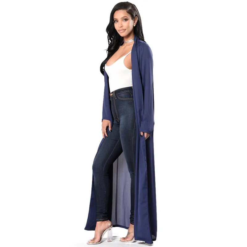 

S M L XL Women Long Chiffon Kimono Cape Cardigan Long Chiffon Kimono Shirts Jackets Long Beach Cover Up Tops blusa femin