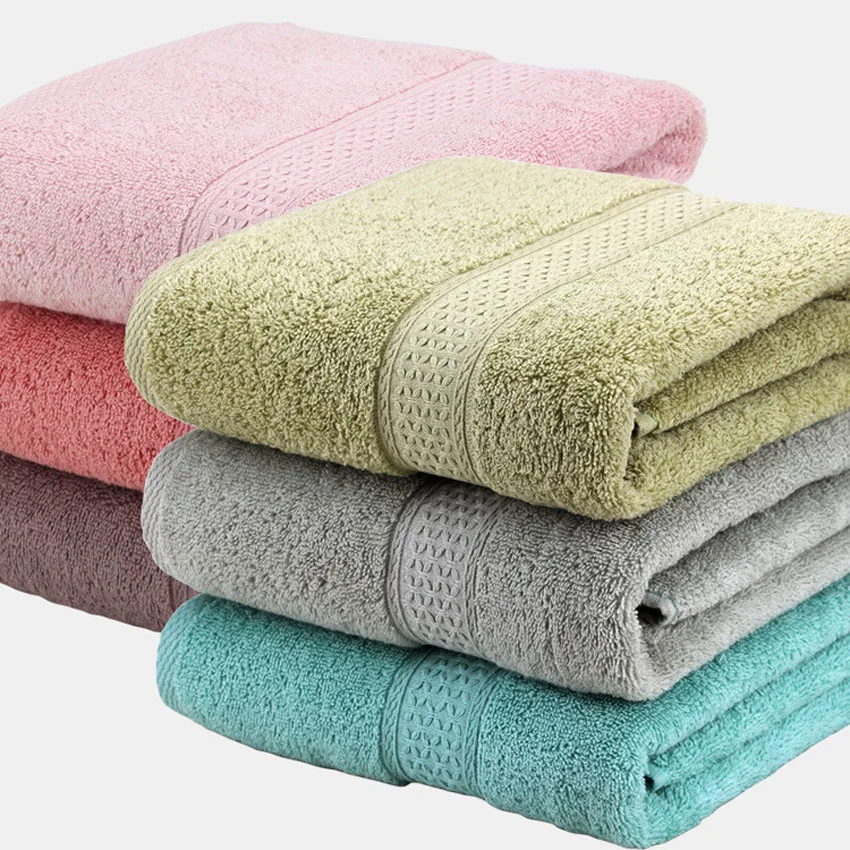 

Pure Cotton Super Absorbent Large Towel Bath Towel 70*140 Thick Soft Bathroom Towels Comfortable Beach Towels 15 Colors