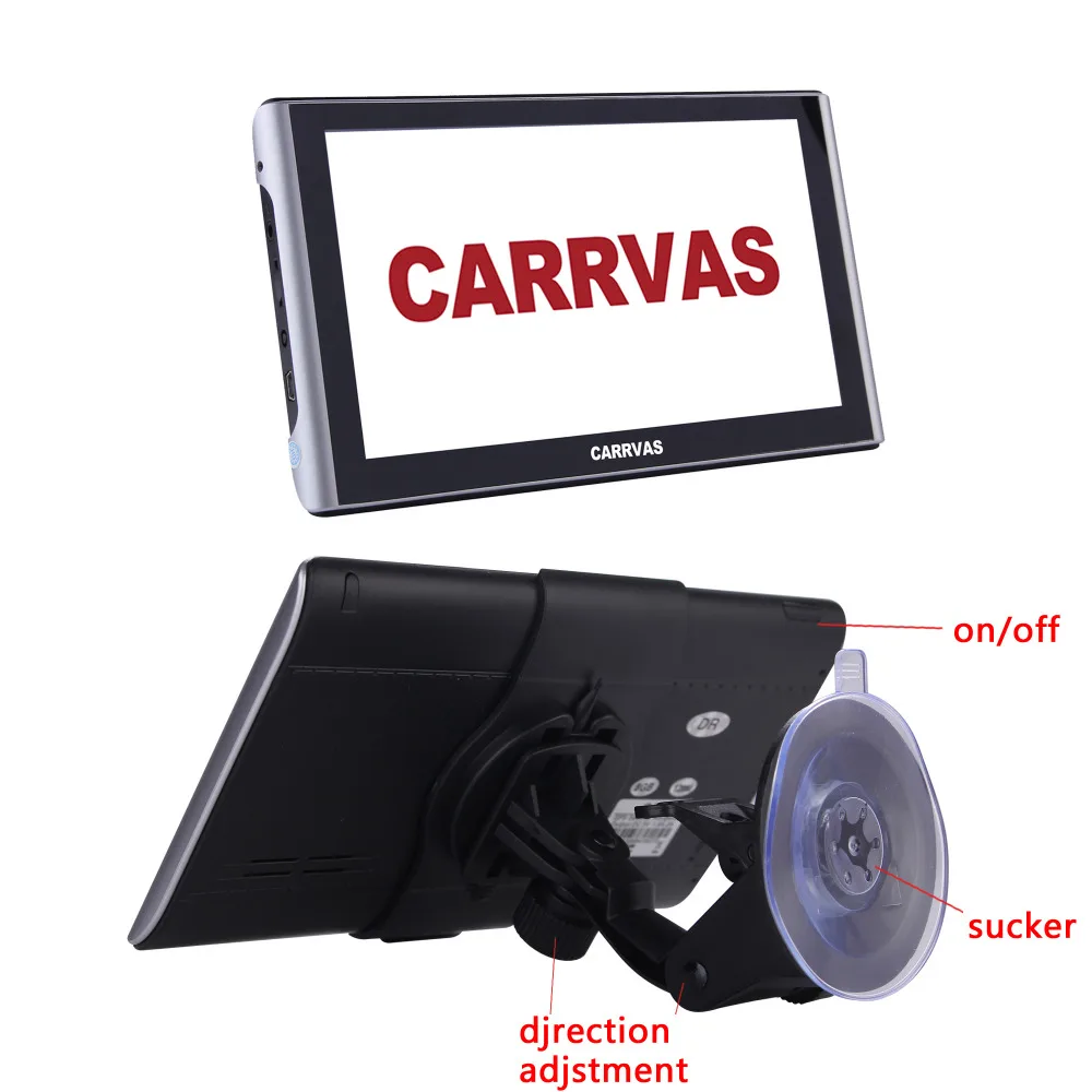 CARRVAS 7 дюймов емкостный экран Автомобильный грузовик gps навигатор 800 МГц FM/8 ГБ/DDR 256 М карты Россия/Беларусь/Казахстан Европа/США+ Канада