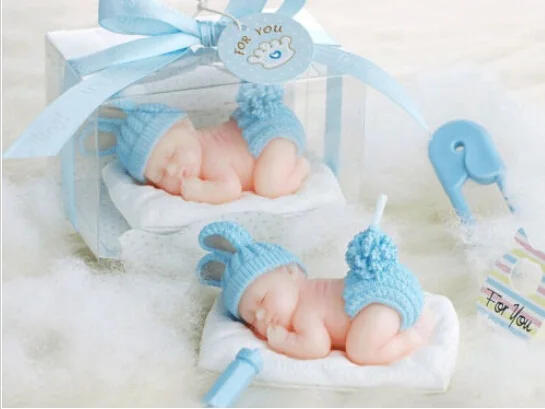 

10pcs Blue Sweetie Sleeping Baby Candle For Wedding Party Baby Shower Birthday Souvenirs Gifts Favor