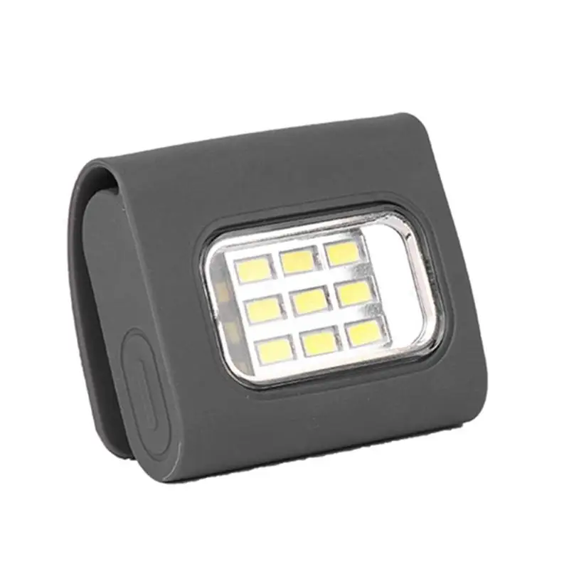 

USB Rechargeable Mini 9 x COB LED Hat Light Magnet Buckle Night Lamp ABS Running Camping Portable White Light Outdoor Light