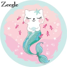 Zeegle мультфильм животных ковер для детской комнаты Противоскользящий компьютерный стул коврики круглый ковер для гостиной детские ковры Детская мозаика