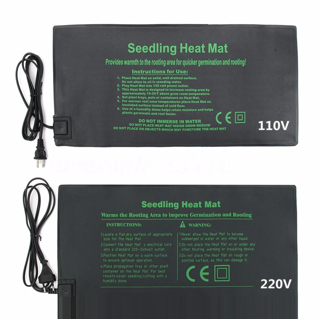 Mayitr Seedling Heat Mat Plant Seed Germination Propagation Clone Starter Pad 52X24cm