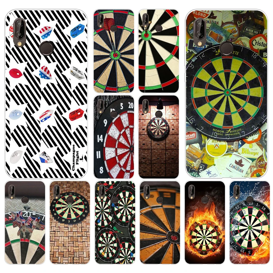 

178H Dart board Soft Silicone Tpu Cover Case for huawei Nova 3 3i p smart