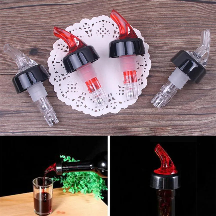 

OUSSIRRO Lovely pet Plastic Liquor Spirit Pourer Flow Wine Bottle Pour Spout Bar Wine Liquor Dispenser Drop Shipping 70728