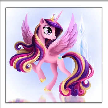 

5D DIY Diamond Painting Cartoon Pony Horse Diamond Embroidery Full Cross Stitch Rhinestone Mosaic Home Decor Handmade Gift
