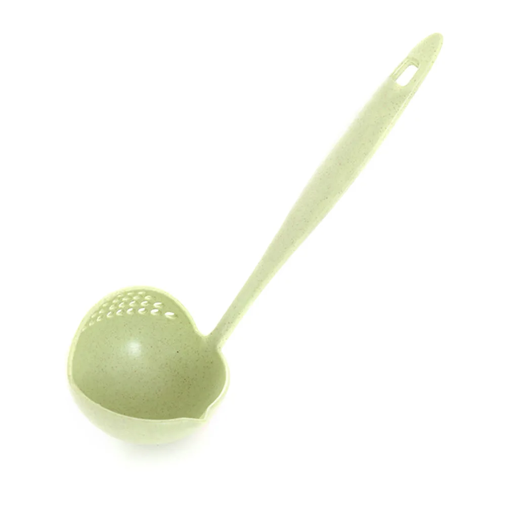 2 в 1 длинная ручка ложка для супа домашнее сито для приготовления пищи дуршлаг кухонный ковш пластиковый ковш посуда