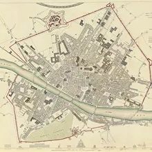 Póster de mapa del mundo Vintage con diseño de Firenze Florence (1835), cuadros clásicos en lienzo, pósteres de pared Vintage, pegatinas para decoración del hogar, regalo