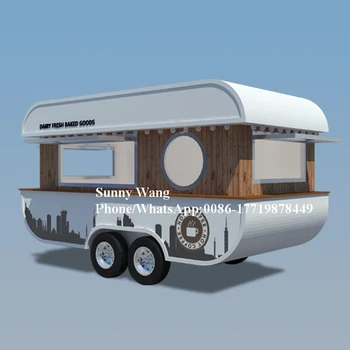 

Popular Designed Mobile hot dog cart popcorn vending food truck coffee bar food concession trailer