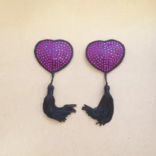 Сексуальные блестки Стикини с кисточками женское нижнее белье в форме сердца Наклейки на соски страсти оптом нагрудные наклейки крышка соски