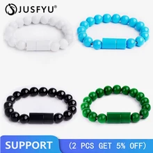 Micro USB2.0 креативный USB кабель синхронизации данных и зарядки браслет из бисера зарядное устройство чистый цвет для IPhone Android 8pin type C для samsung