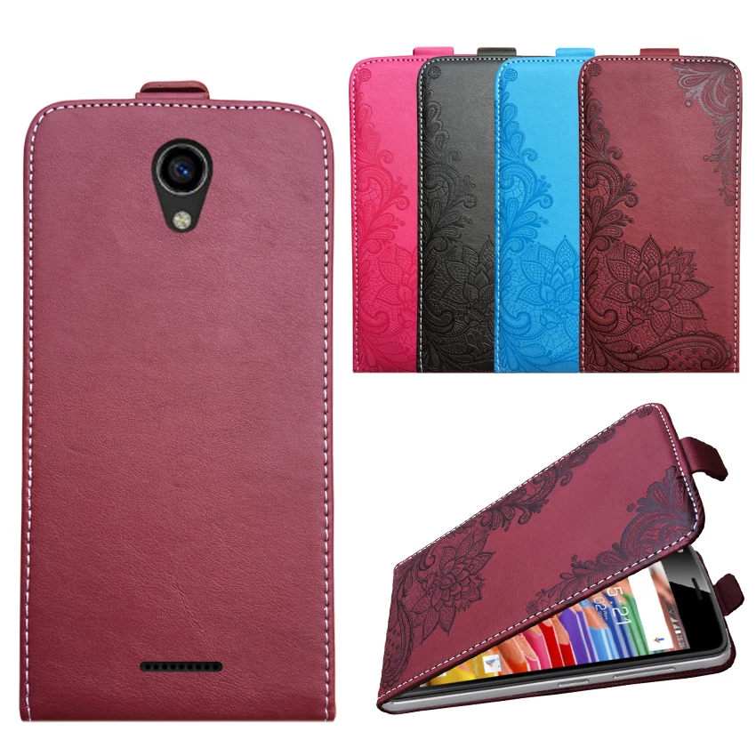 

3D Stereo Embossing lace flower butterfly flip up and down leather phone bag cover case for BQ BQ-5057 Strike 2