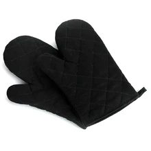 1 шт. хлопковые защитные перчатки кухонные термостойкие для плиты кухонные перчатки для микроволновой печи черные