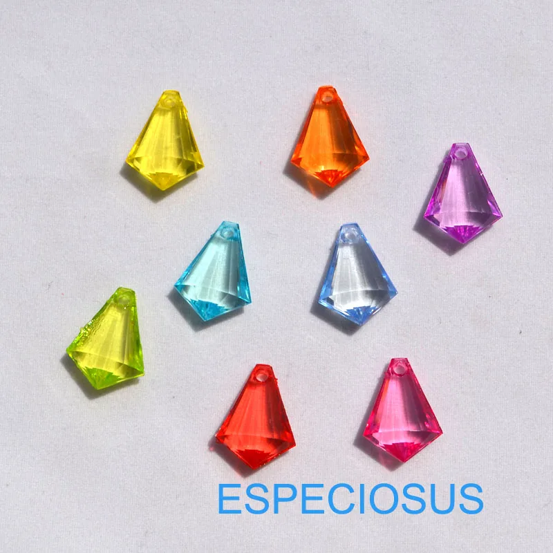 

DIY Jewelry Accessory Transparent Acrylic Charms 17MM Acrylic Beads Drop Shape Pendants Mix Color Earring Making Findings 50 pcs