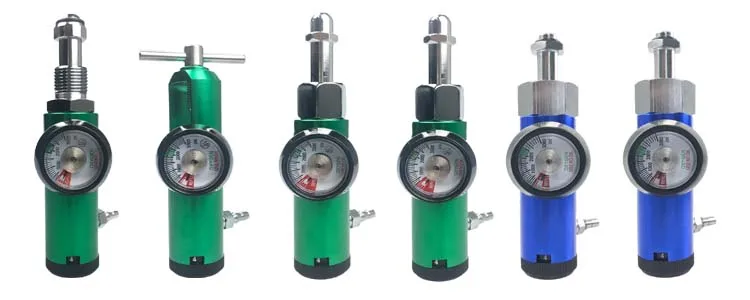 0-4 Lpm Adjustable Oxygen Pressure Flow Regulator for Ozone Therapy Machines CGA540 CGA870 Bullnose