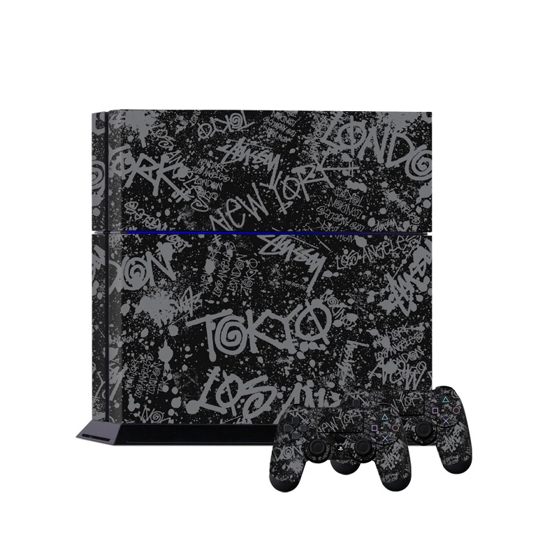 На заказ STICKERBOMB граффити наклейка консоли кожного покрова для Playstation 4 консоли наклейка для PS4 наклейки + контроллер светодиодный защитный