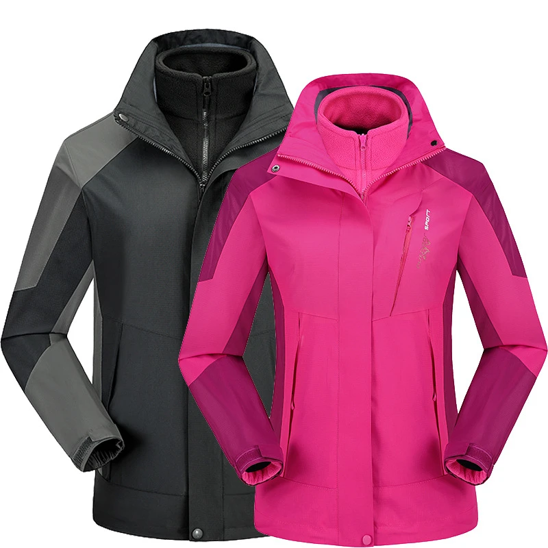 

CANDOMOM Winter Jacket Women Softshell Lovers Waterproof Jacket Heating Outdoors Riding Travel Two Piece Set Jacket