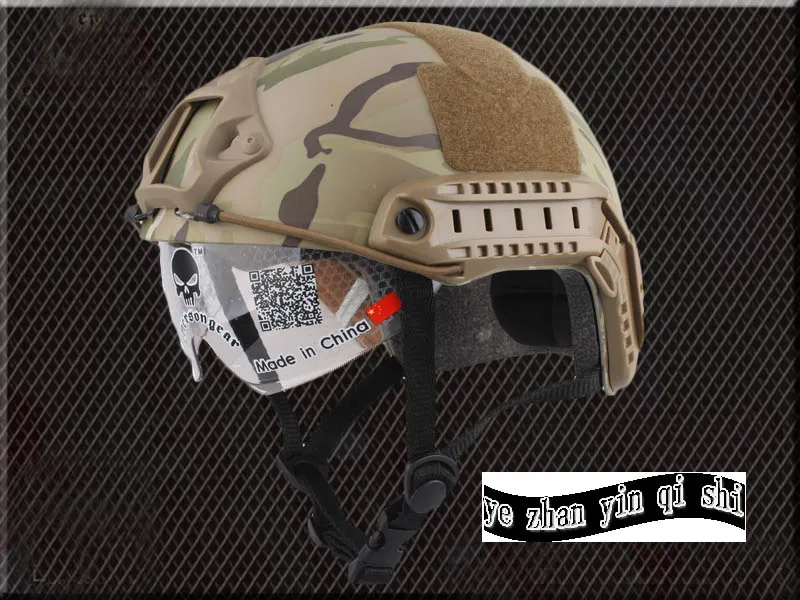 Быстрый Шлем с защитными Goggle тип MH тактическая Боевая Экипировка военный страйкбол шлем - Цвет: MC