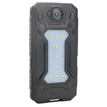 1 шт. 500000 мАч Солнечное зарядное устройство двойной USB Солнечное зарядное устройство Внешняя батарея Портативное зарядное устройство Чехлы для смартфона