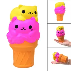 Кошка Сквош мороженое медленный рост Squishies игрушки Сквош снятие стресса для детей