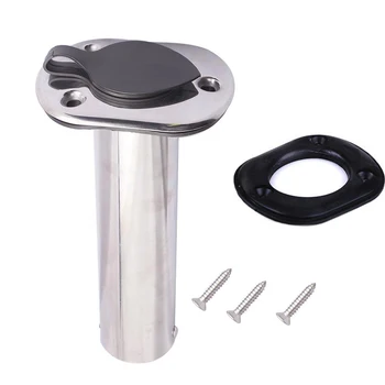 

Fish Pole Fishing Rod Holder Flush Mount Stainless Steel Fishing Pole Stand Bracket Fishing accessory Tackle tool