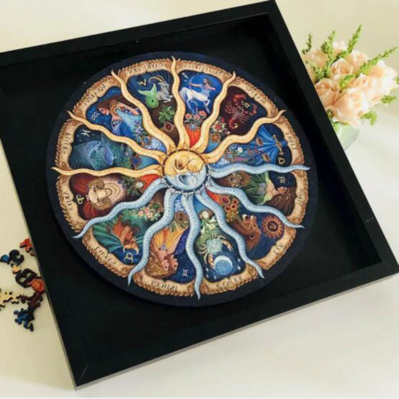 

Landscape Wooden puzzle 500 Pieces Puzzles Zodiac Horoscope Puzzle Collection DIY Constellation Jigsaw home decoration