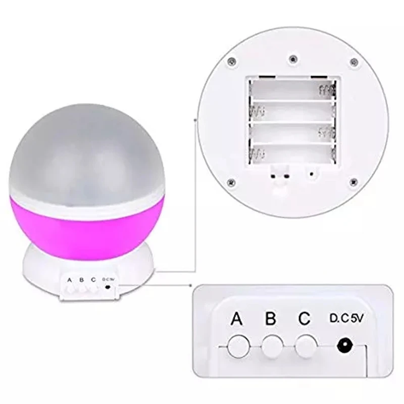  LED Star Master Sky Starry Lamp Auto Rotating Projector Night Light With USB Port bedroomlight lamp - 33036579513