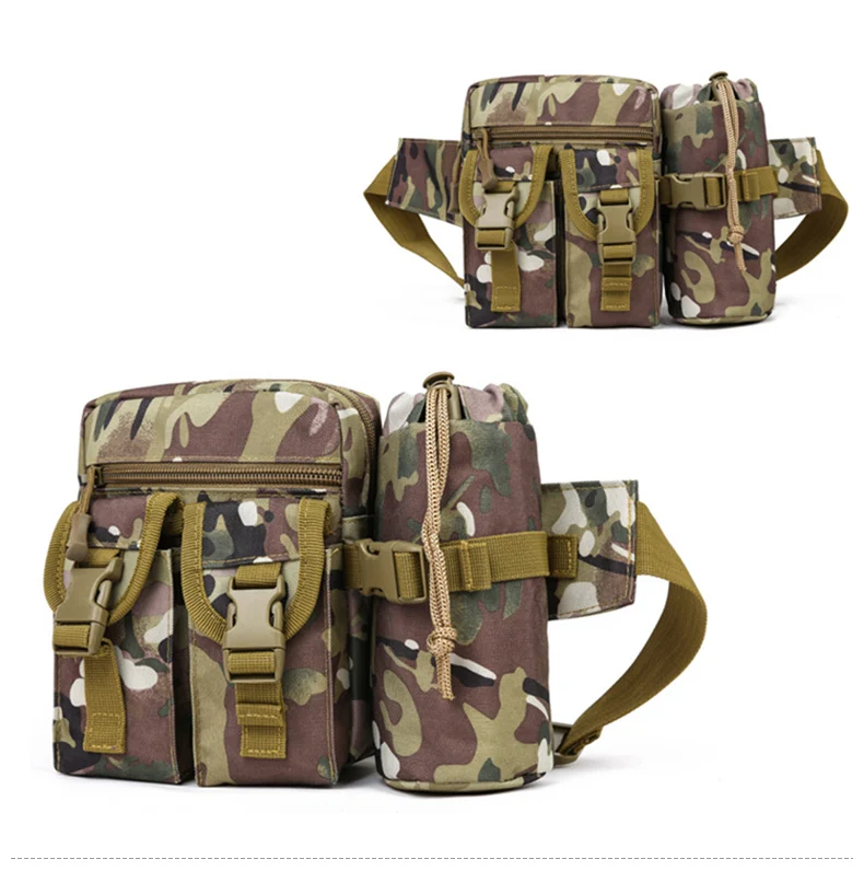 Новая альпинистская сумка Повседневная тактическая сумка Военная поясная сумка с водой держатель для бутылок(Велоспорт) Кемпинг Туризм Охота XA44G