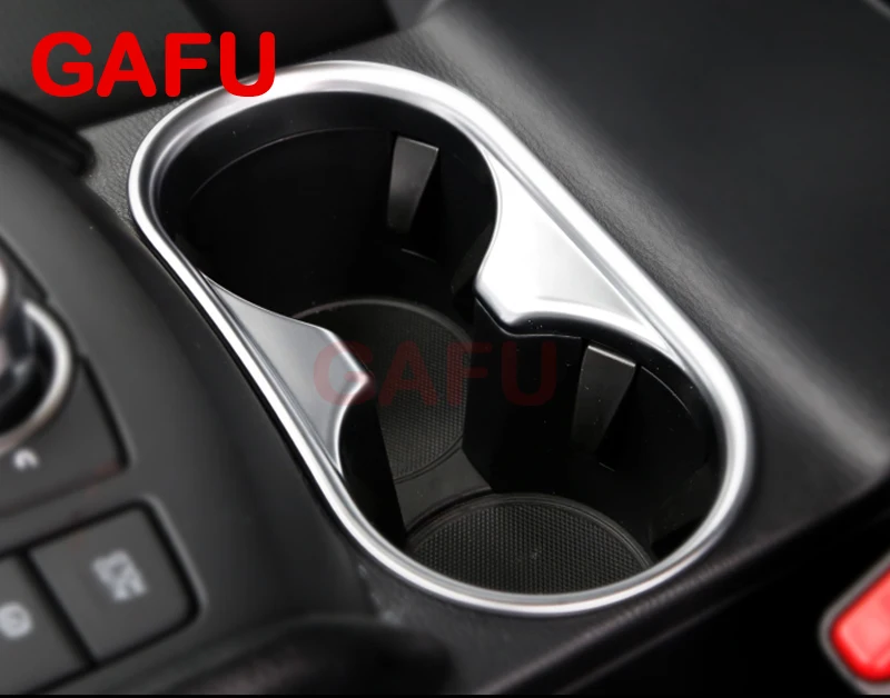

ABS Chrome Interior Water Cup Holder Trim Cover FOR 2017 2018 MAZDA CX-5 CX5 Car Accessories