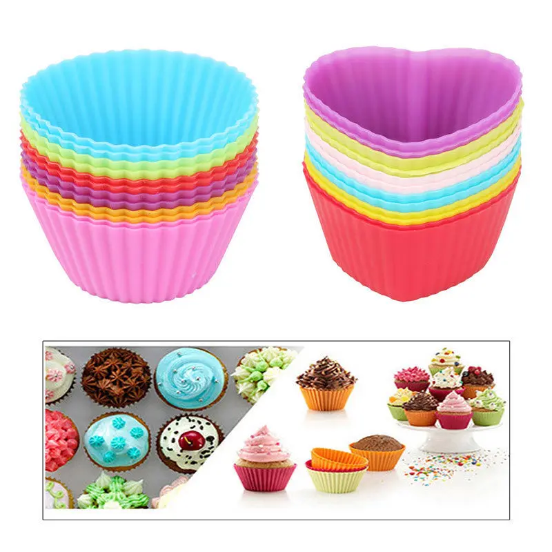 

2000pcs/Lot Free shipping Round Shaped Silicon Jelly Silicon Pan Silica Heart shaped round five-star shape Cup