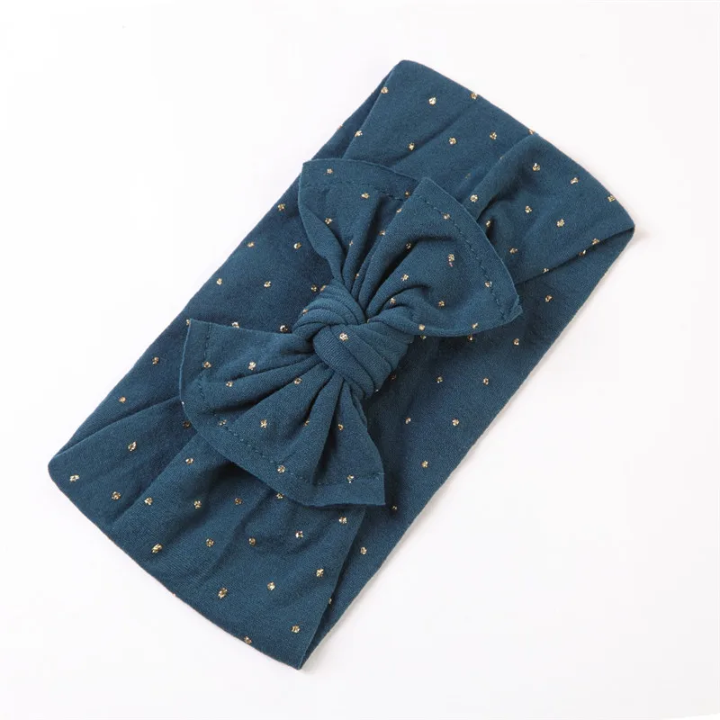 

1pcs Cute Princess Wide Headband Hair Band for Kids Girls Gold Dot Headband Soft Stitching Big Bow Headwear Hair Accessories