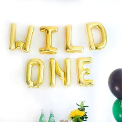 1 Набор, 16 дюймов, розовое золото, Wild One/One, фольгированный шар, детский душ, 1 день рождения, украшение, шары для детей 1 год, Globos