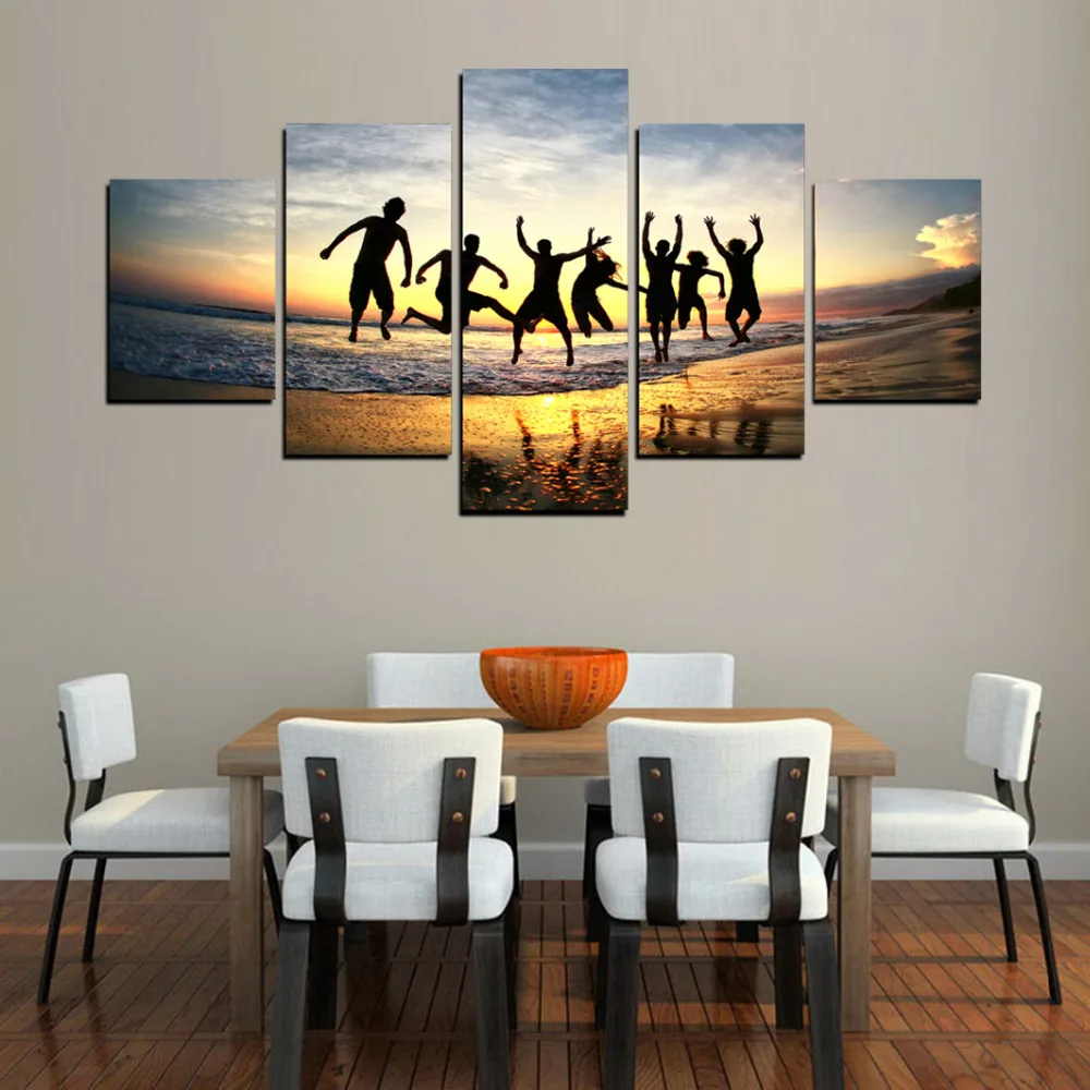 Download 5 Panel De Lienzo De Arte Aceite Grupo Loca Juventud En Playa Free Get Wallpaper 5 Panel De Lienzo De Arte Aceite Grupo Loca Juventud En Playa For Android Free