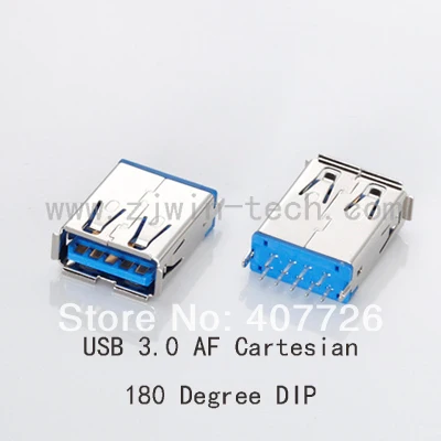 10 шт. USB 3,0 разъем высокая скорость передачи данных USB 3,0 гнездо 180 градусов вертикальный AF Тип USB