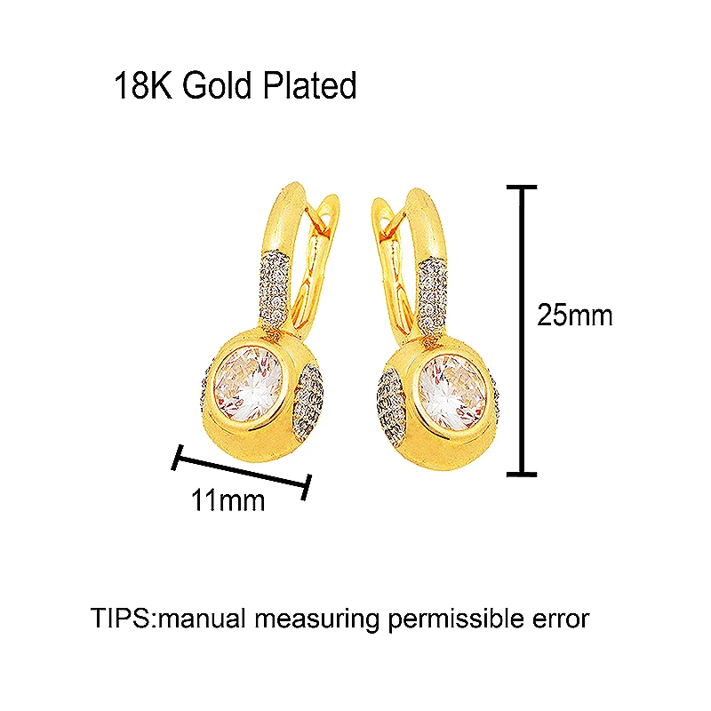 Горячая Распродажа, высокое качество, роскошное очарование, Мода Европа 585, золотистые серьги-кольца для женщин, CZ Кристалл, цирконий, серьги, ювелирные изделия