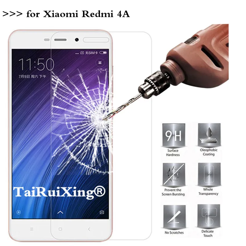 Top Quality 0.26mm 9H 2.5D Tempered Glass For Xiaomi Redmi 4A redmi 4a Screen Protector Film Case | Мобильные телефоны и