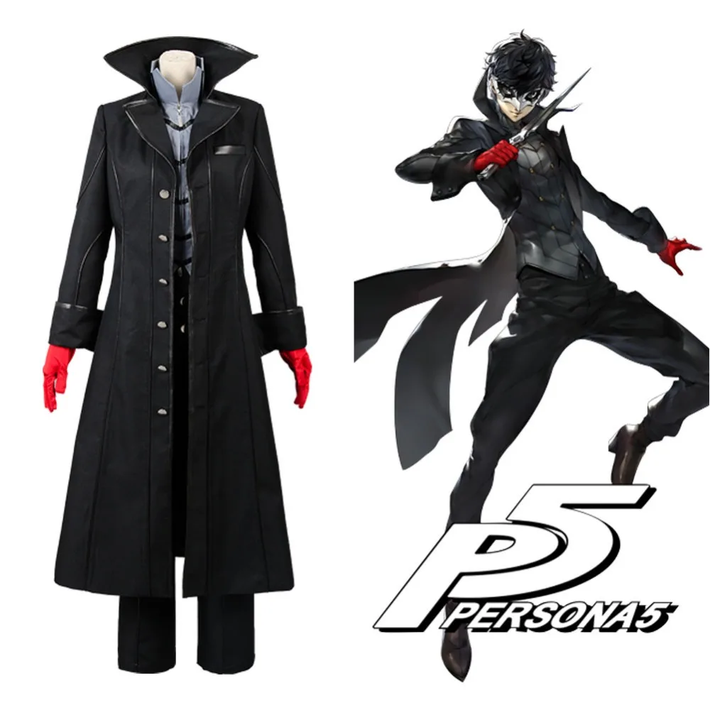 Billige Persona 5 Cosplay P5 Joker Kostüm Jacke Ren Amamiya Vollen Satz Akira Kurusu Uniform Outfit für Männer Party Halloween